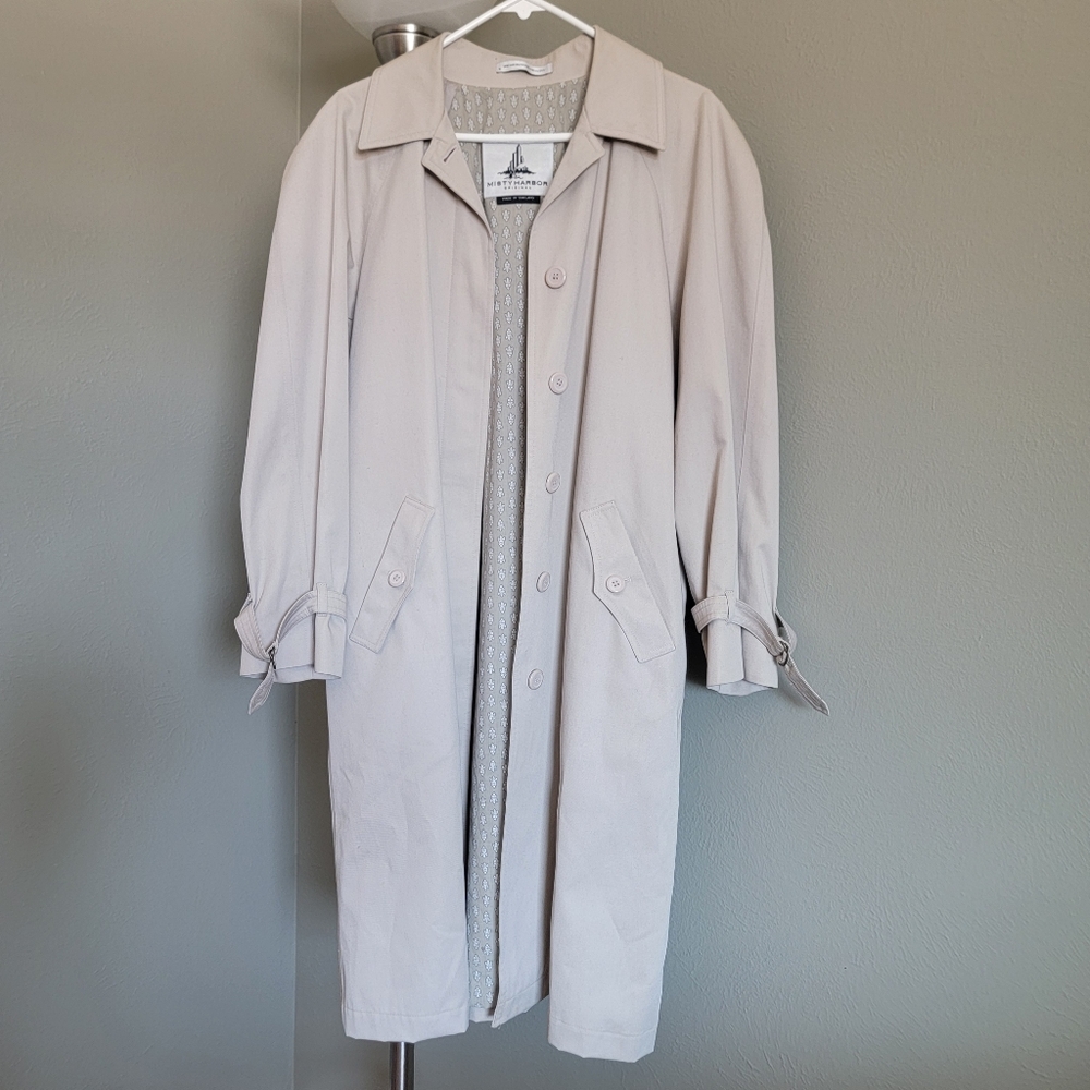 Vintage Lightweight Trench Coat - Cream